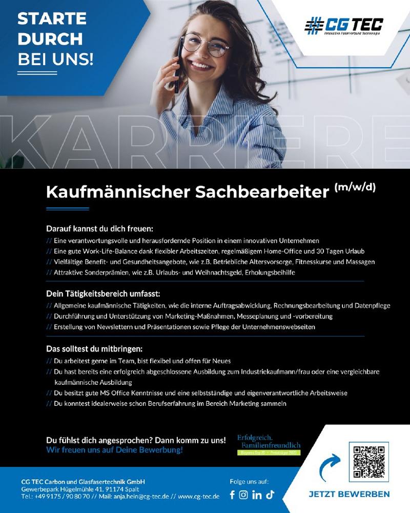 Kaufmännischer Sachbearbeiter (Vollzeit | Spalt)