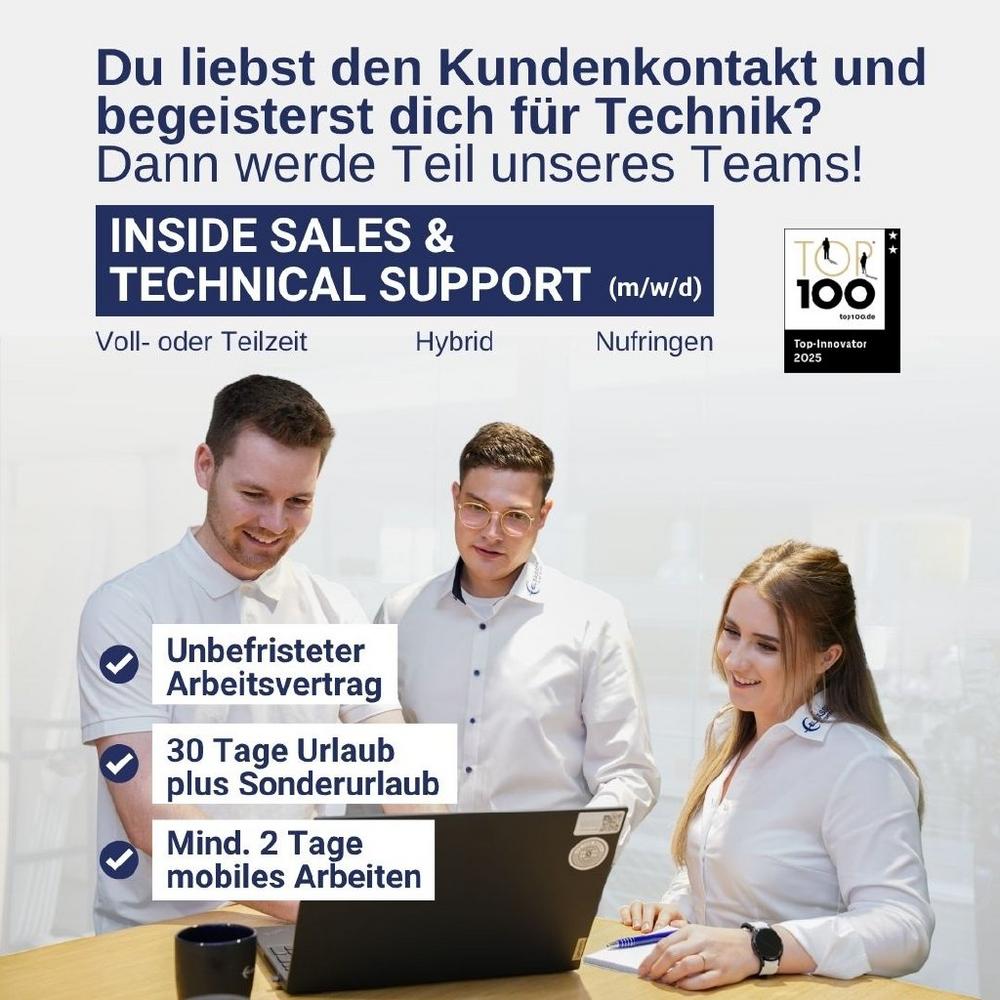 Kaufmännischer Mitarbeiter im technischen Vertriebsinnendienst (m/w/d) (Teilzeit | Nufringen)
