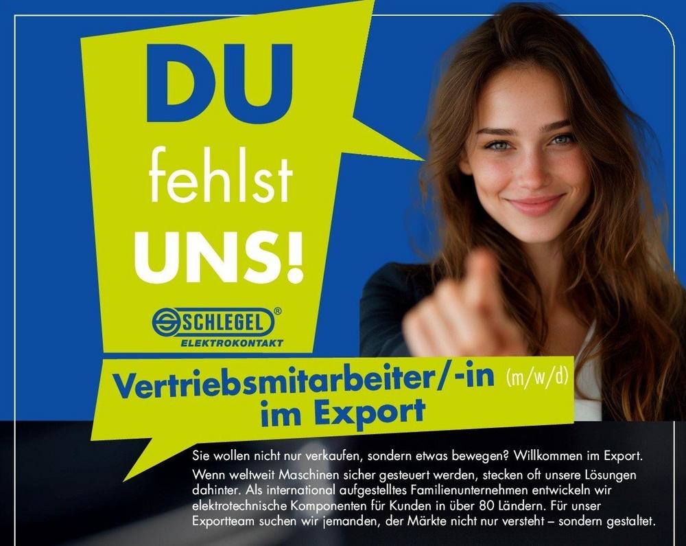 Vertriebsmitarbeiter (m/w/d) im Export (Vollzeit | Dürmentingen / Telearbeit)