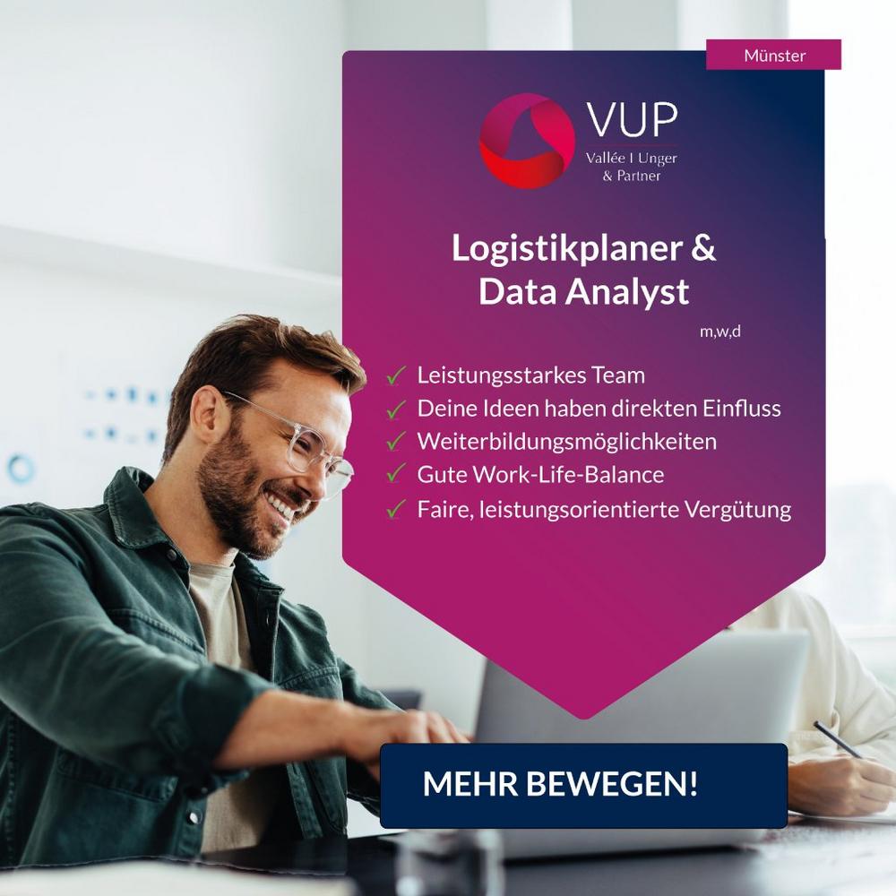 Logistikplaner & Data Analyst (m/w/d) (Vollzeit | Münster)